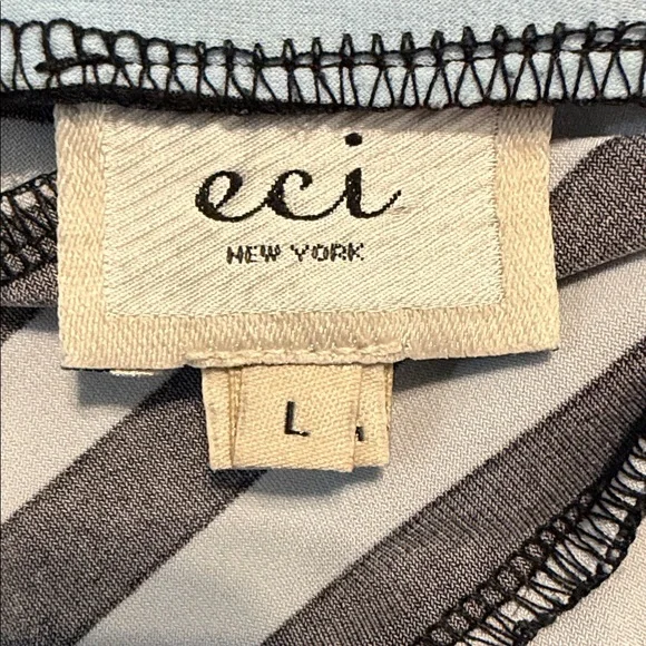 ECI Black and Blue Striped Maxi Skirt - Picture 3 of 8